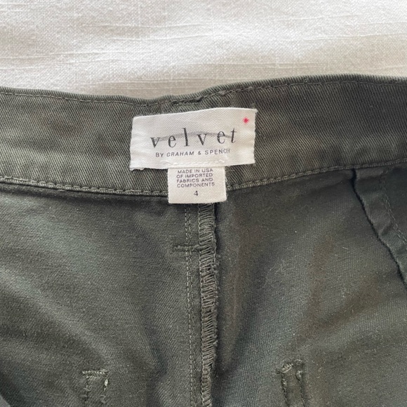 Velvet by Graham & Spencer Brylie Sanded Twill Utility Pant Cypress Barrel EUC - Picture 3 of 10